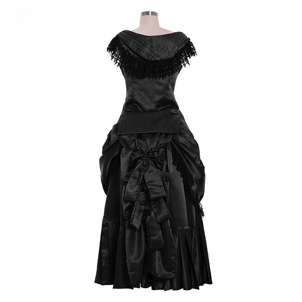 Elegant Victorian Bustle Gown | Astricos Gothic Georgian Dress for Masquerade and Reenactment - Astricos