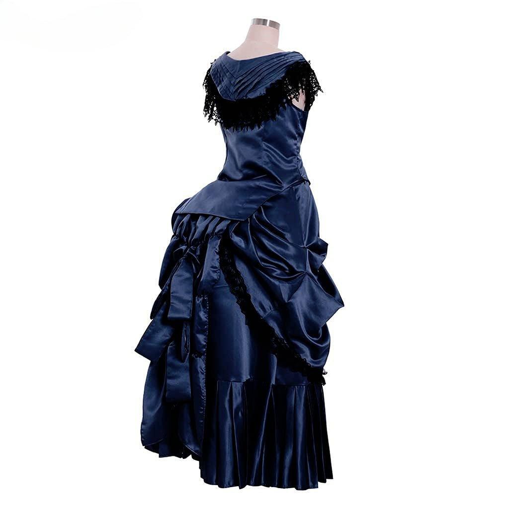 Elegant Victorian Bustle Gown | Astricos Gothic Georgian Dress for Masquerade and Reenactment - Astricos