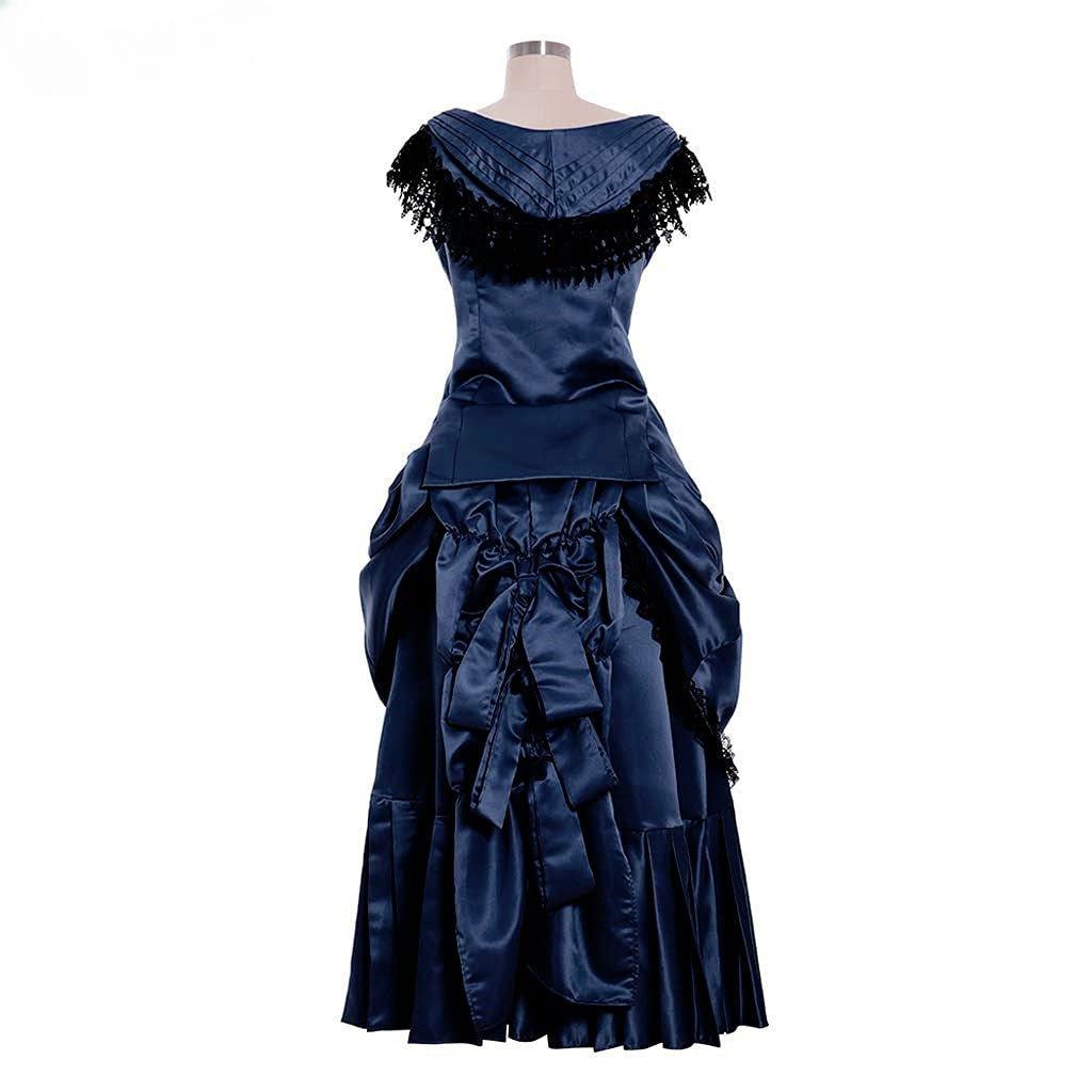 Elegant Victorian Bustle Gown | Astricos Gothic Georgian Dress for Masquerade and Reenactment - Astricos