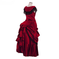 Elegant Victorian Bustle Gown | Astricos Gothic Georgian Dress for Masquerade and Reenactment - Astricos