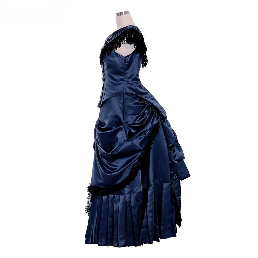 Elegant Victorian Bustle Gown | Astricos Gothic Georgian Dress for Masquerade and Reenactment - Astricos