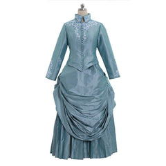 Astricos Victorian Day Dress Green Gown | Gothic-Inspired Vintage Tea Party & Ball Dress - Astricos