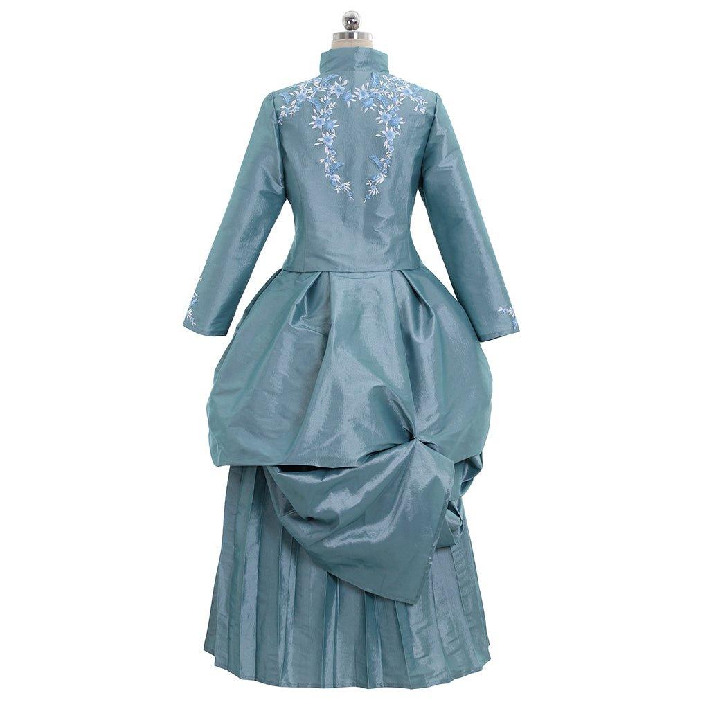 Astricos Victorian Day Dress Green Gown | Gothic-Inspired Vintage Tea Party & Ball Dress - Astricos