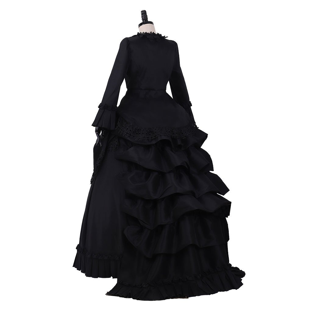 Astricos Victorian Gothic Bustle Dress | Timeless Steampunk Ball Gown for Cosplay - Astricos