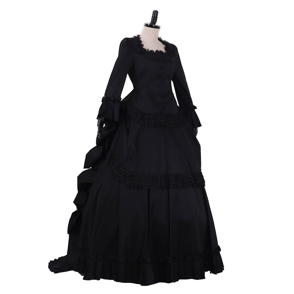 Astricos Victorian Gothic Bustle Dress | Timeless Steampunk Ball Gown for Cosplay - Astricos