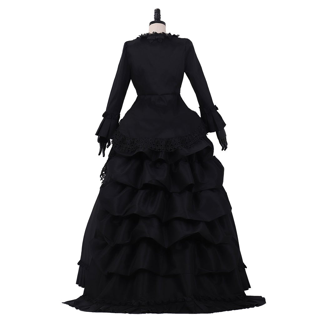 Astricos Victorian Gothic Bustle Dress | Timeless Steampunk Ball Gown for Cosplay - Astricos