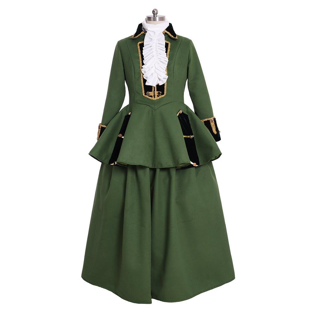 Elegant Astricos Women Cosplay Costume | Victorian Green Knight Dress for Masquerade & Daily Wear - Astricos