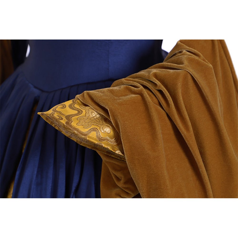 Astricos Tudor Renaissance Dress | Anne Boleyn Inspired Blue Cosplay Costume for Women - Astricos