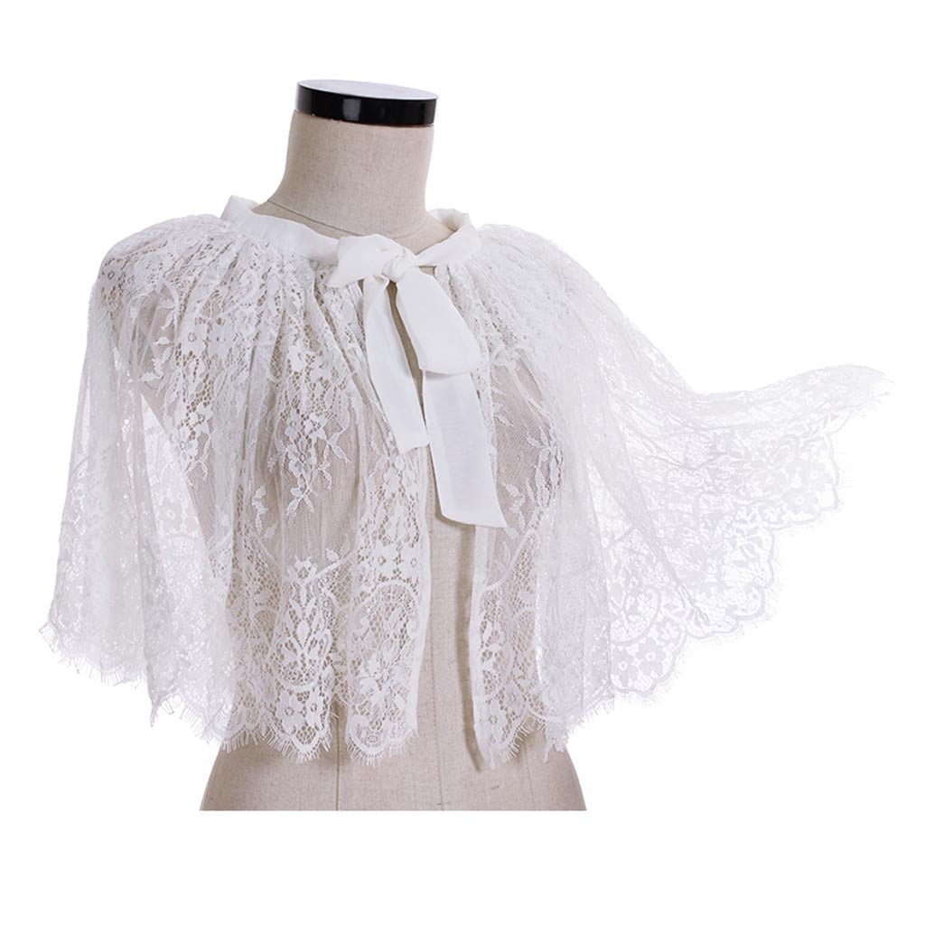 Elegant White Lace Bolero Shrugs for Women - Perfect Bridal Shawl and Evening Wrap - Astricos