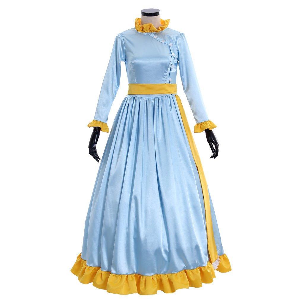 Astricos Mrs. Banks Blue Ball Gown Costume | Timeless Movie Cosplay Dress for Halloween - Astricos