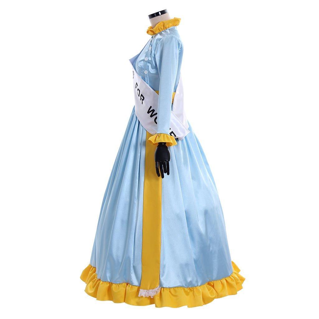 Astricos Mrs. Banks Blue Ball Gown Costume | Timeless Movie Cosplay Dress for Halloween - Astricos