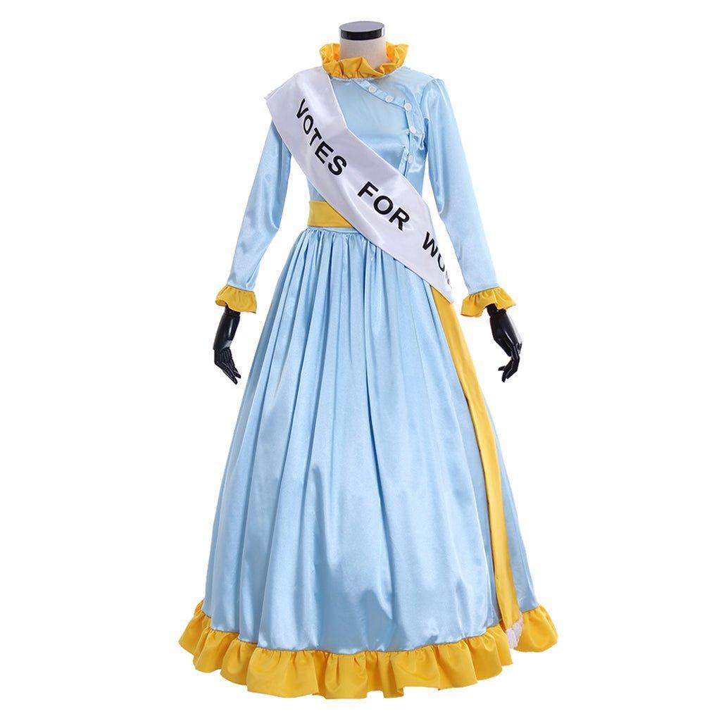 Astricos Mrs. Banks Blue Ball Gown Costume | Timeless Movie Cosplay Dress for Halloween - Astricos