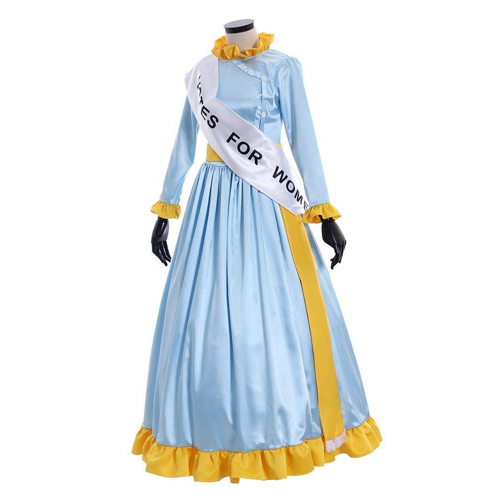 Astricos Mrs. Banks Blue Ball Gown Costume | Timeless Movie Cosplay Dress for Halloween - Astricos