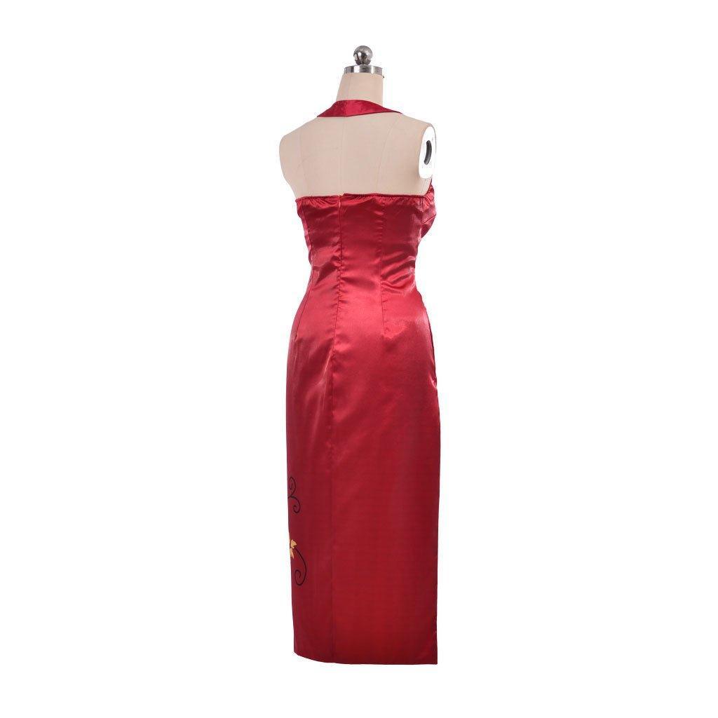 Women's Ada Wong Astricos Cosplay Costume | Red Printed Cheongsam Dress | Resident Evil - Astricos