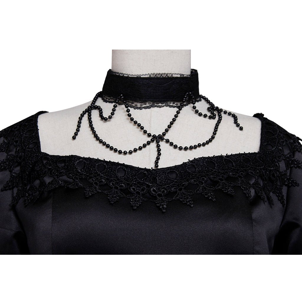 Women’s Astricos Black Gothic Victorian Dress | Plus Size Renaissance Costume - Astricos