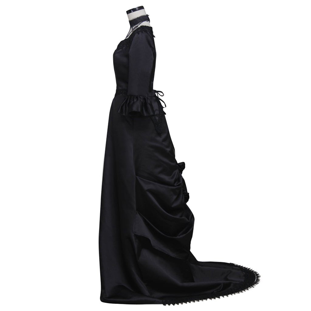 Women’s Astricos Black Gothic Victorian Dress | Plus Size Renaissance Costume - Astricos