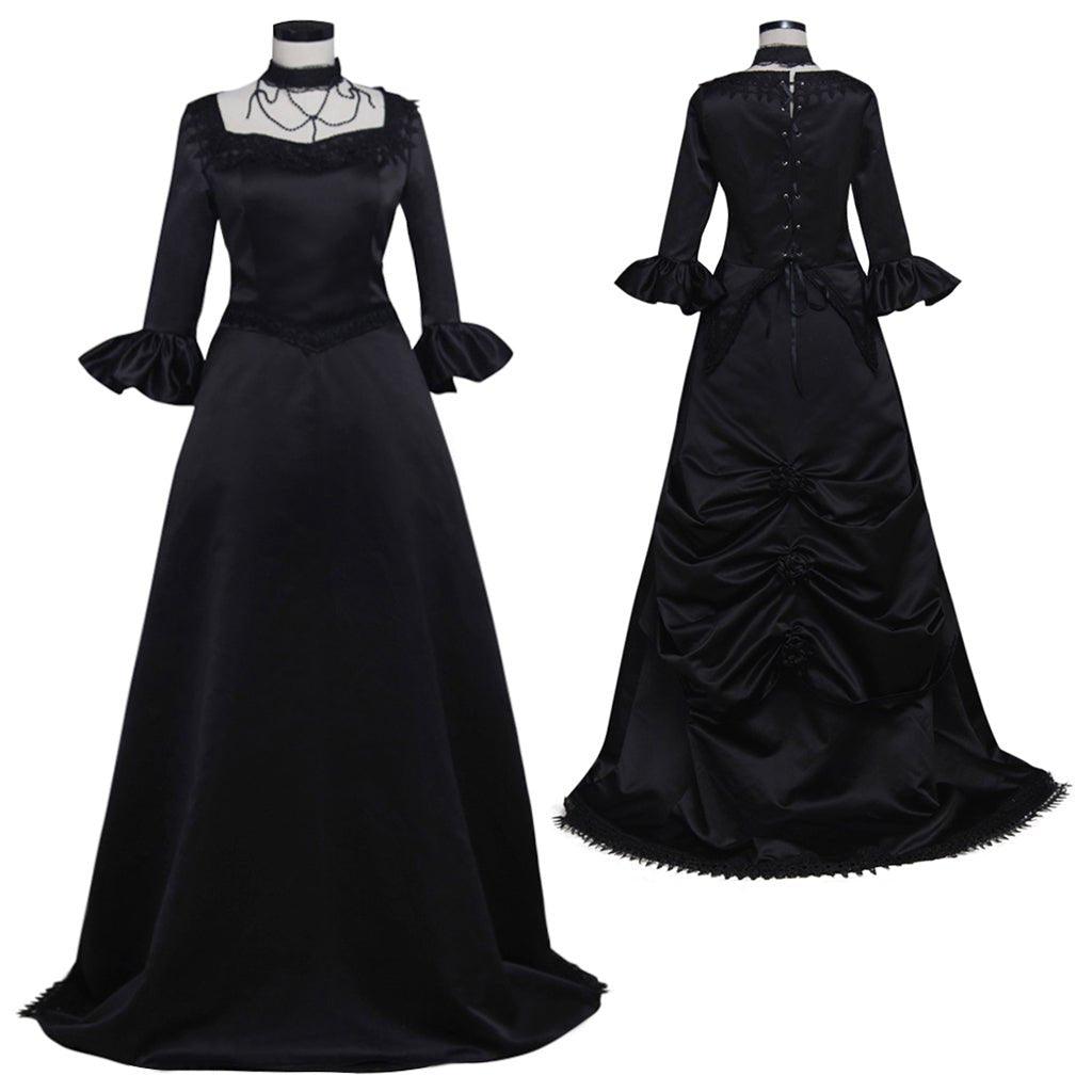 Women’s Astricos Black Gothic Victorian Dress | Plus Size Renaissance Costume - Astricos