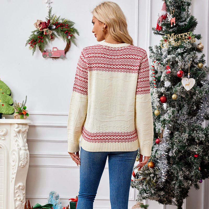 Women's Holiday Sweater | Astricos Reindeer Sequin Knitwear | 2024 Festive Collection - Astricos