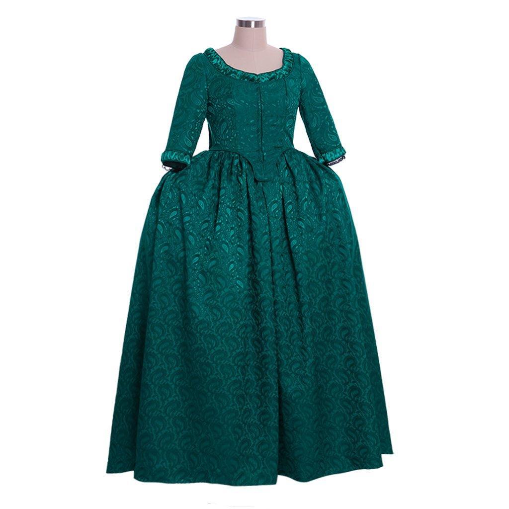 Women's Astricos Claire Fraser's Green Ball Gown Costume | Vintage Rococo Dress for Cosplay and Events - Astricos