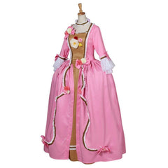 Women's Astricos Gothic Evening Rococo Ball Gown in Pink | Perfect for Victorian, Renaissance, and Princess Themed Events - Astricos