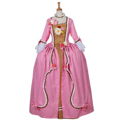 Women's Astricos Gothic Evening Rococo Ball Gown in Pink | Perfect for Victorian, Renaissance, and Princess Themed Events - Astricos