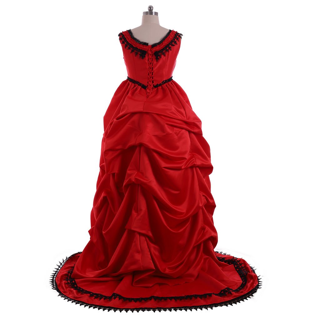 Women’s Historical Civil War Southern Belle Victorian Bustle Dress | Astricos Gothic Vampire Costume - Astricos