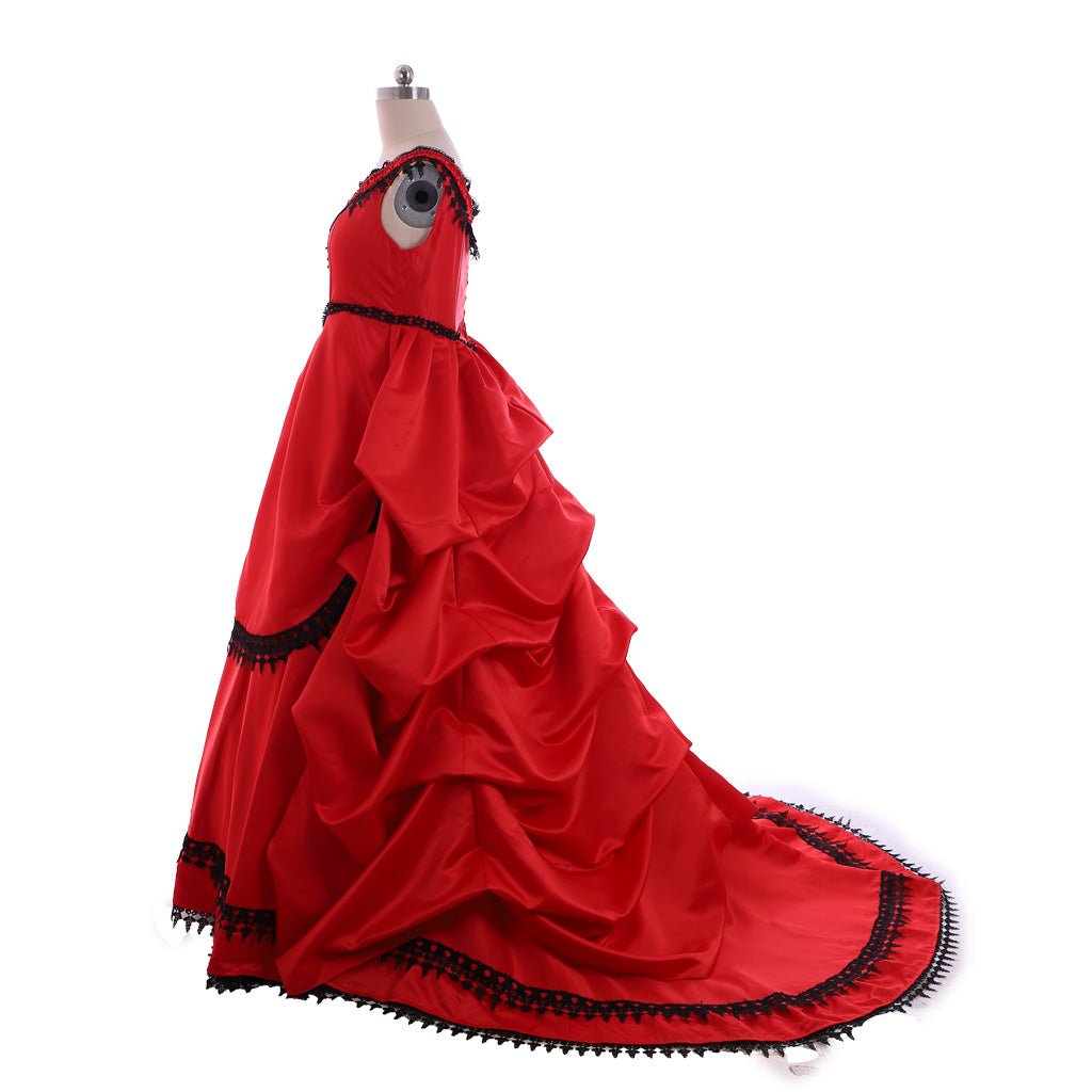 Women’s Historical Civil War Southern Belle Victorian Bustle Dress | Astricos Gothic Vampire Costume - Astricos