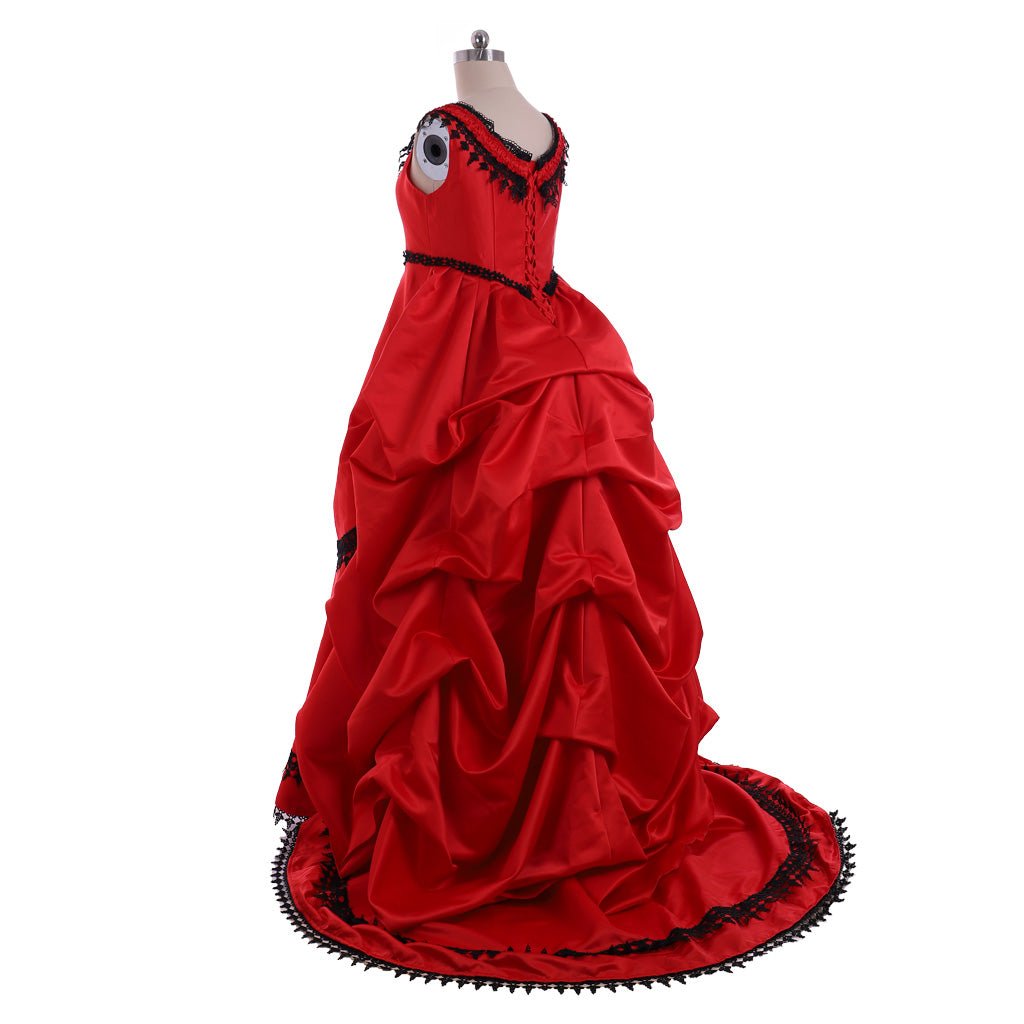 Women’s Historical Civil War Southern Belle Victorian Bustle Dress | Astricos Gothic Vampire Costume - Astricos