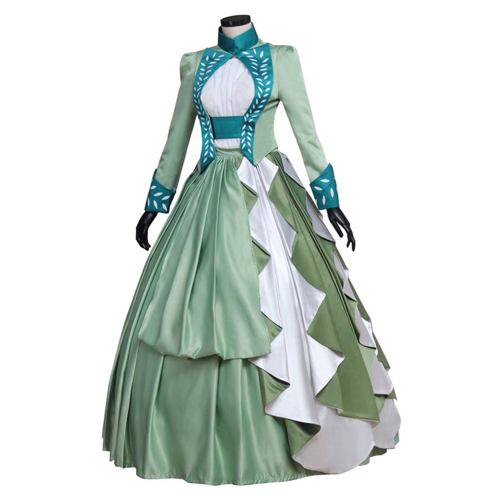 Women's Astricos Green Victorian Bustle Dress Cosplay Costume - Astricos