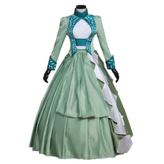 Women's Astricos Green Victorian Bustle Dress Cosplay Costume - Astricos