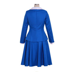 Women's Astricos Peggy Carter Cosplay Costume - 3pcs Blue Skirt Uniform - Astricos