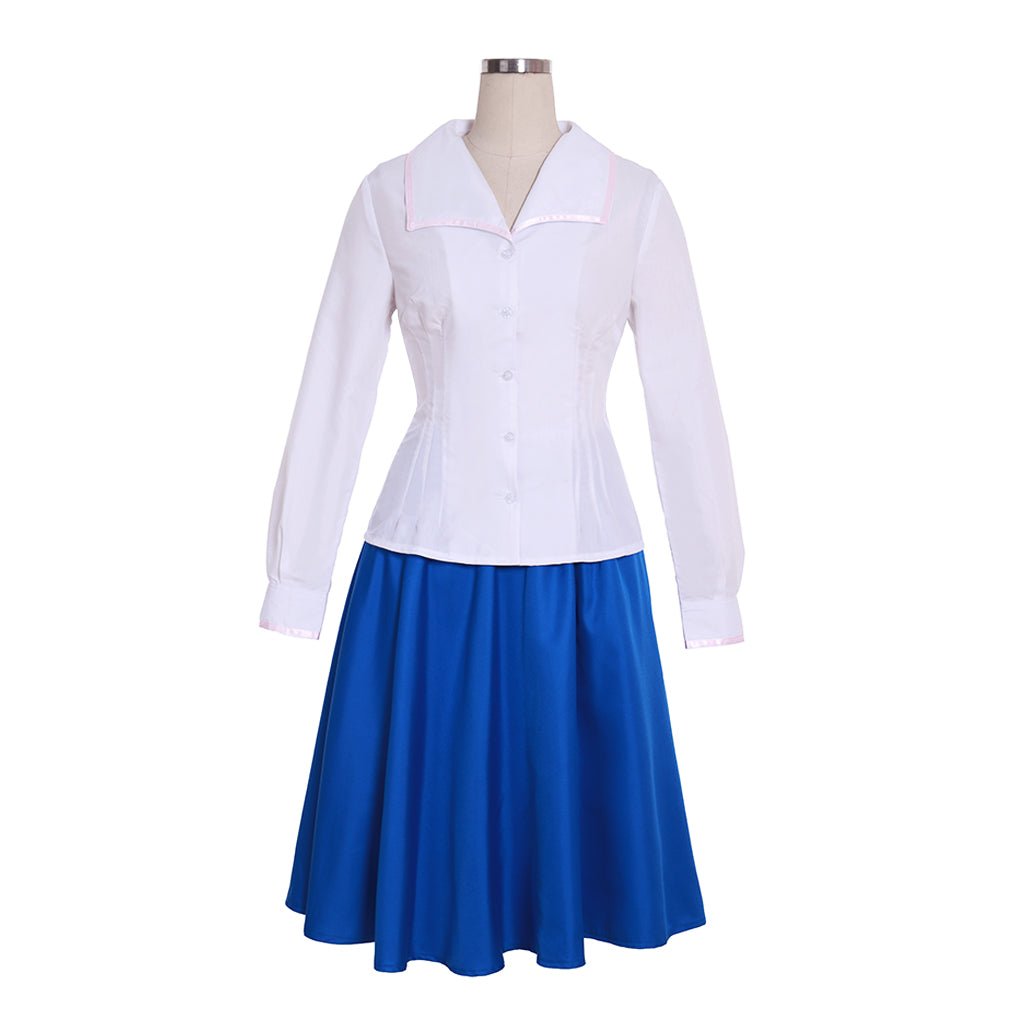 Women's Astricos Peggy Carter Cosplay Costume - 3pcs Blue Skirt Uniform - Astricos