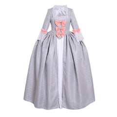 Women's Astricos Rococo Ball Gown | Grey Victorian Dress | Colonial Era Princess Costume - Astricos