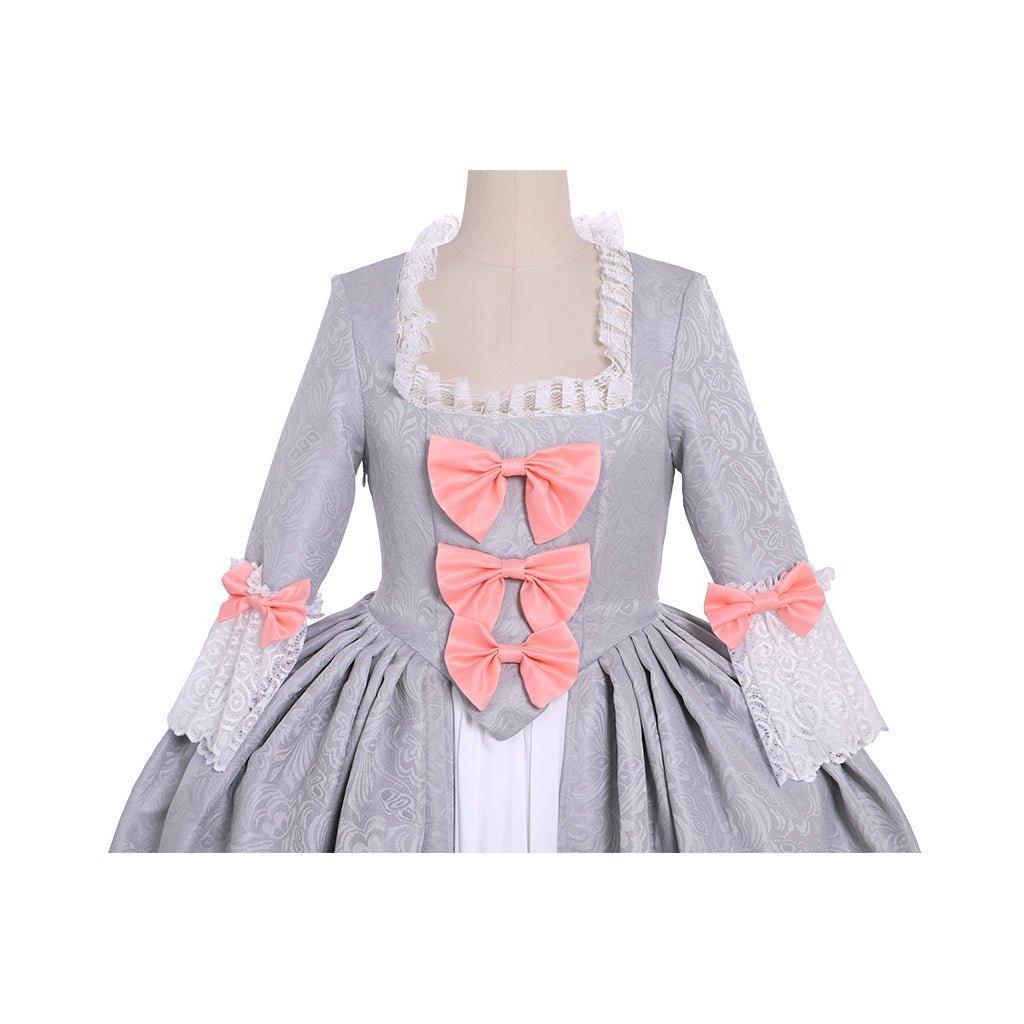 Women's Astricos Rococo Ball Gown | Grey Victorian Dress | Colonial Era Princess Costume - Astricos