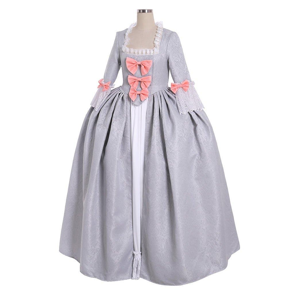 Women's Astricos Rococo Ball Gown | Grey Victorian Dress | Colonial Era Princess Costume - Astricos