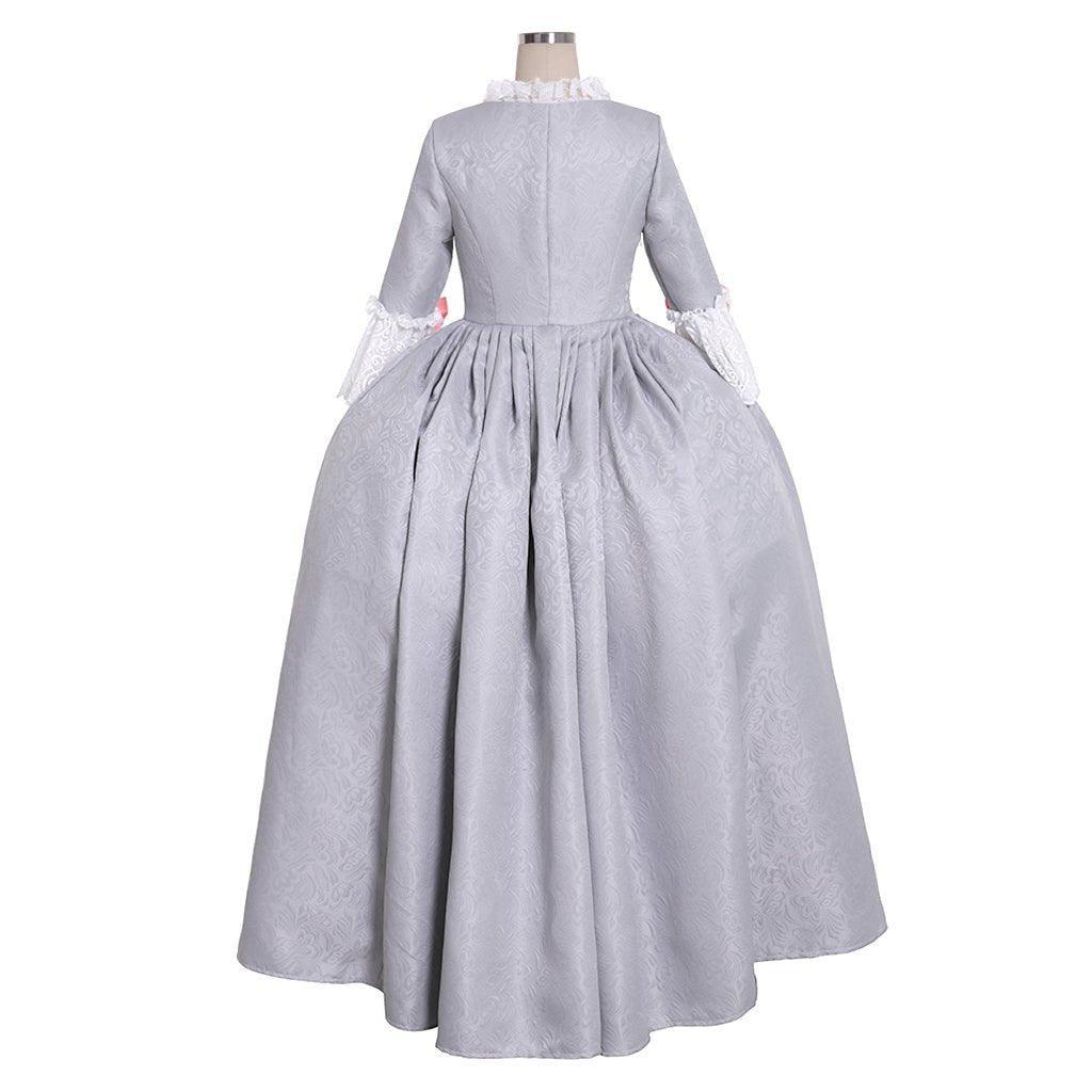 Women's Astricos Rococo Ball Gown | Grey Victorian Dress | Colonial Era Princess Costume - Astricos