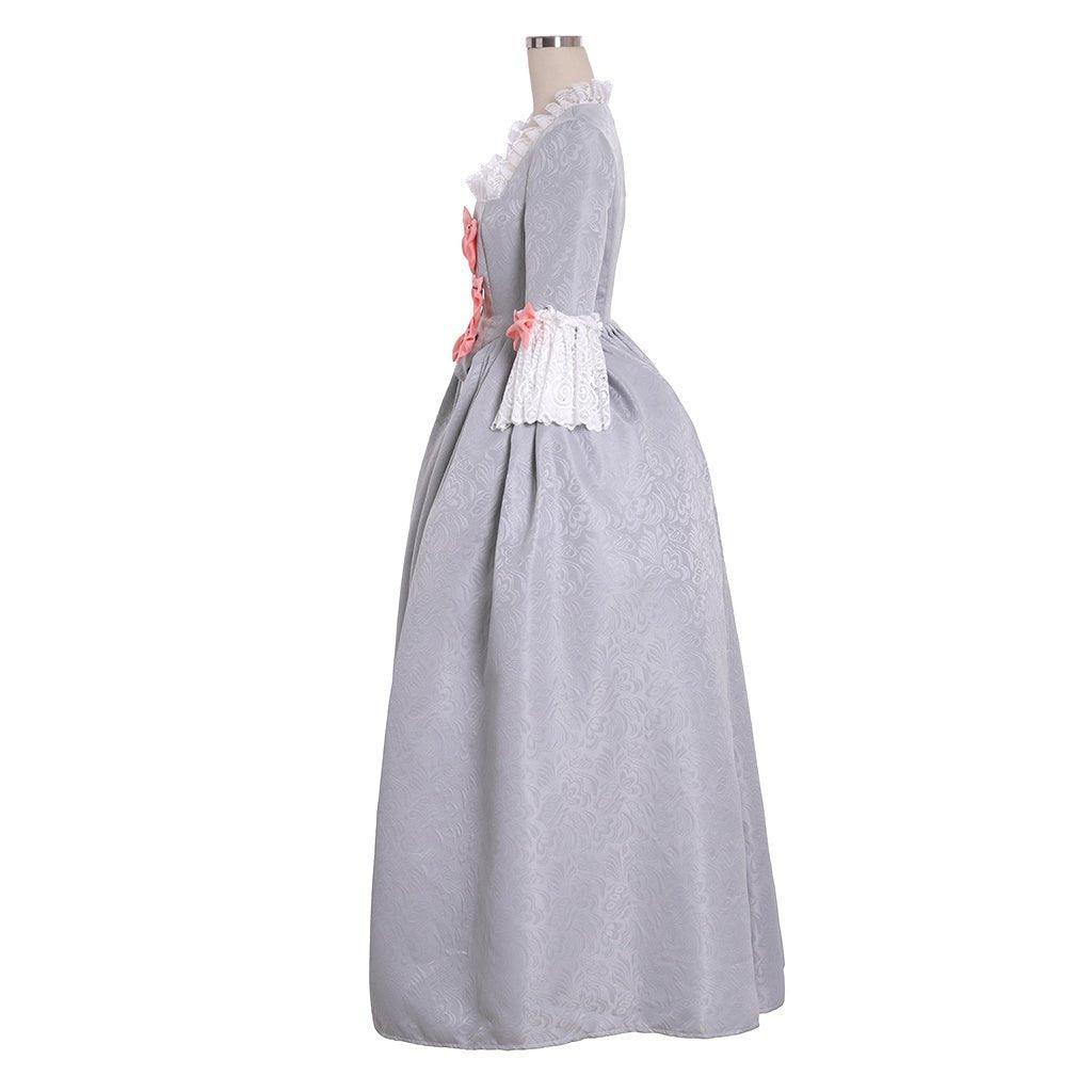 Women's Astricos Rococo Ball Gown | Grey Victorian Dress | Colonial Era Princess Costume - Astricos