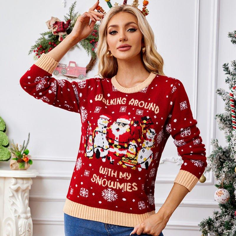 Women’s Festive Snowflake LED Christmas Sweater 2024 | Astricos Holiday Collection - Astricos