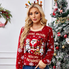 Women’s Festive Snowflake LED Christmas Sweater 2024 | Astricos Holiday Collection - Astricos