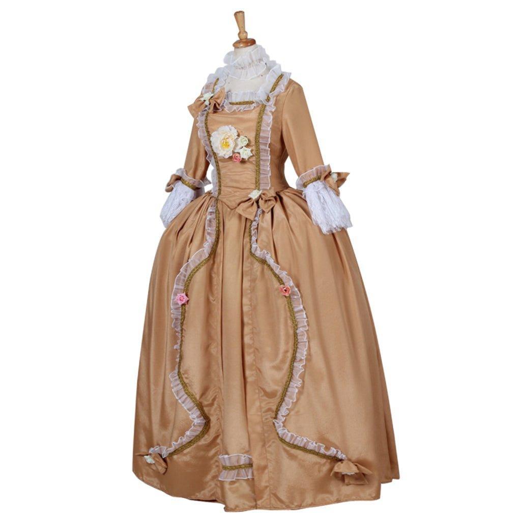 Women's Astricos Rococo Medieval Aristocrat Ball Gown | Elegant Victorian Yellow Dress | Colonial Era Princess Costume - Astricos