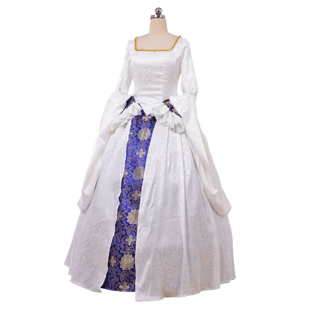 Women’s Tudor Elizabethan Renaissance Dress | White Gown | Astricos Cosplay & Halloween Costume - Astricos