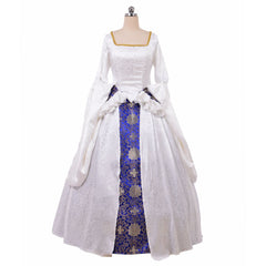 Women’s Tudor Elizabethan Renaissance Dress | White Gown | Astricos Cosplay & Halloween Costume - Astricos