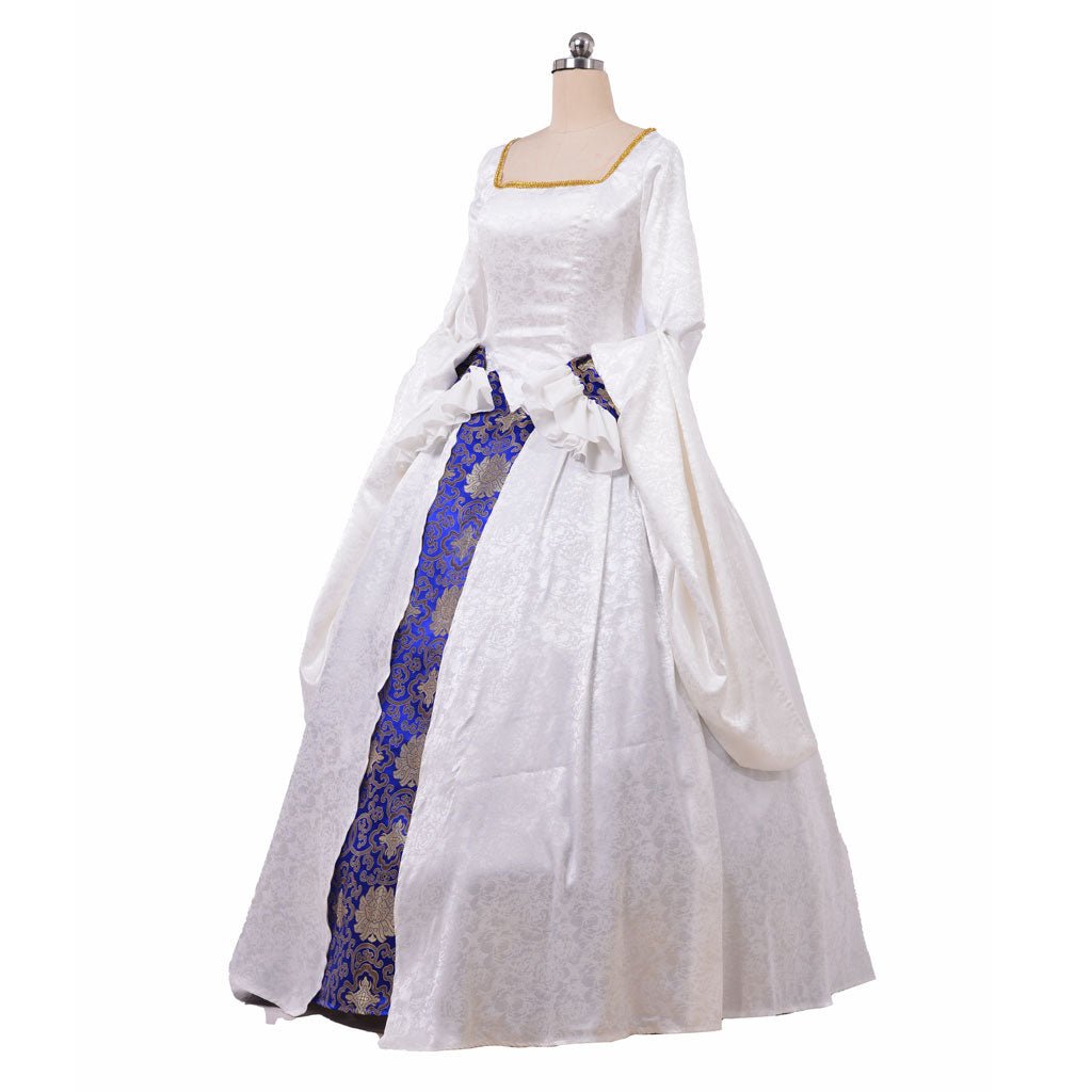 Women’s Tudor Elizabethan Renaissance Dress | White Gown | Astricos Cosplay & Halloween Costume - Astricos