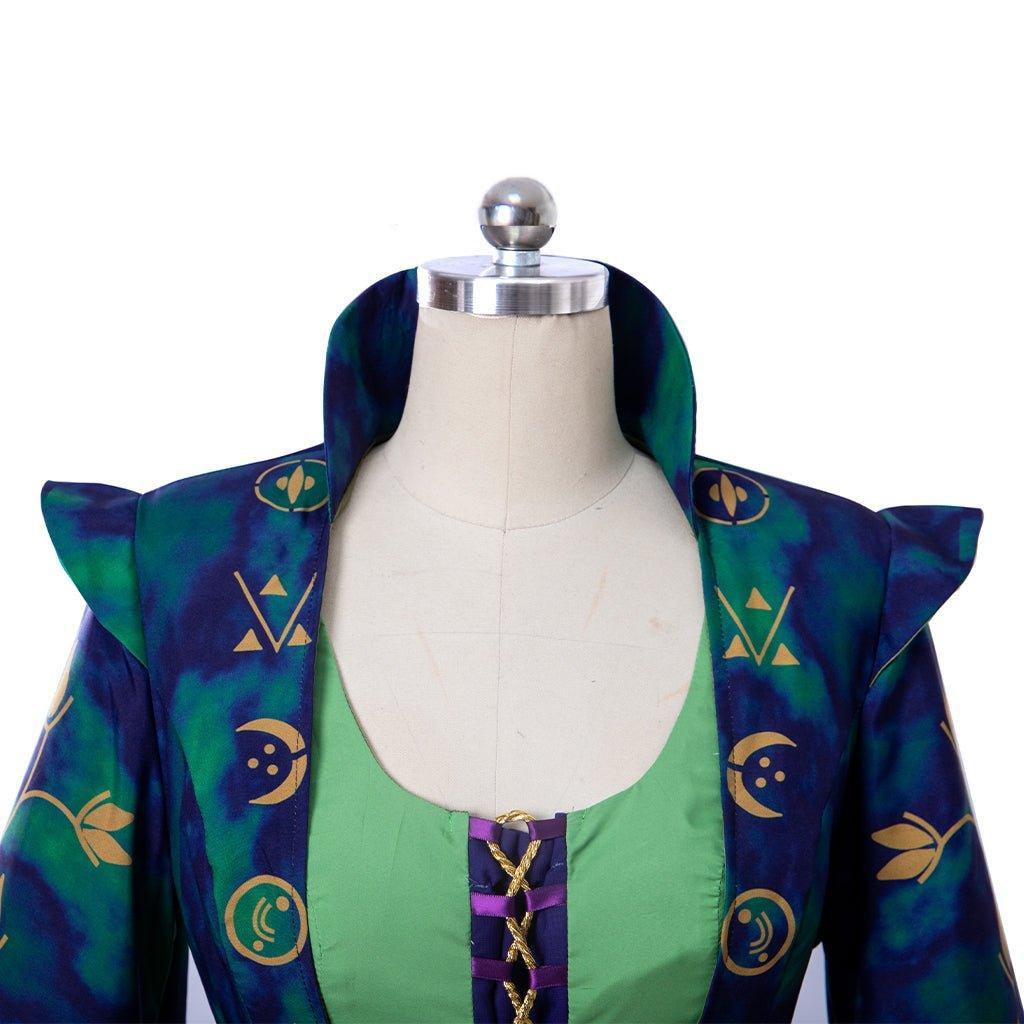 Women's Astricos Winifred Sanderson Cosplay Costume | Authentic Green Witch Robe for Halloween - Astricos