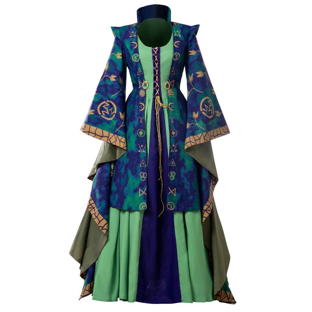 Women's Astricos Winifred Sanderson Cosplay Costume | Authentic Green Witch Robe for Halloween - Astricos